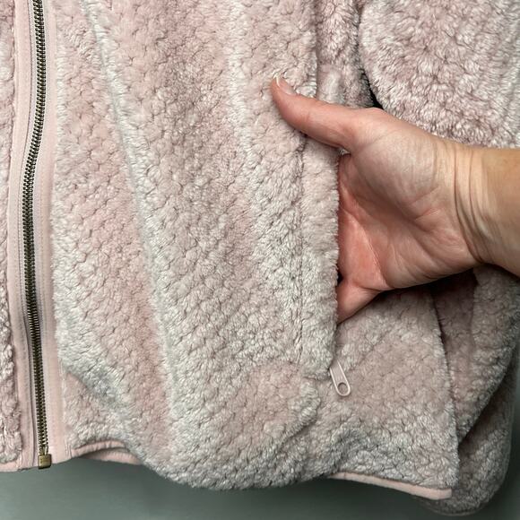 Columbia Fire Side Sherpa Full Zip Pink Fleece Jacket Women's XXL Fuzzy Soft - Picture 6 of 10